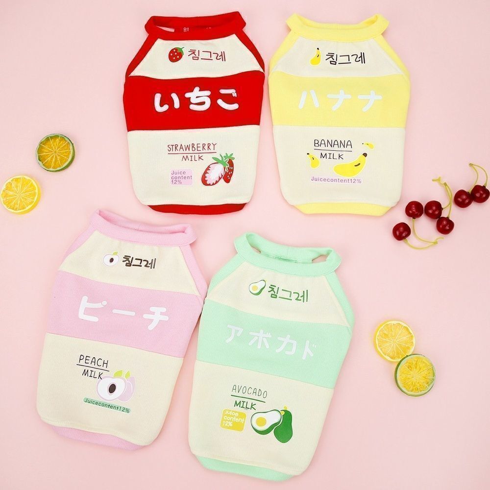 âď¸âCLEARANCE âď¸ Red Strawberry Kawaii MilkâCartoon PetâClothes - Picture 9 of 15